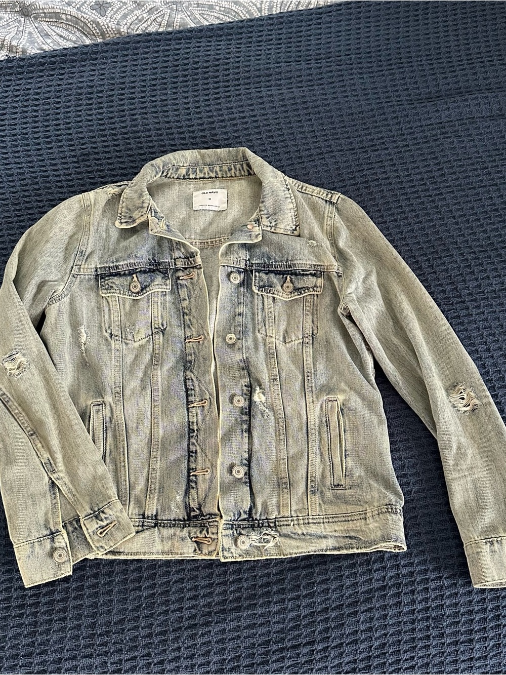 Old Navy Light Blue Acid Washed Denim Jacket